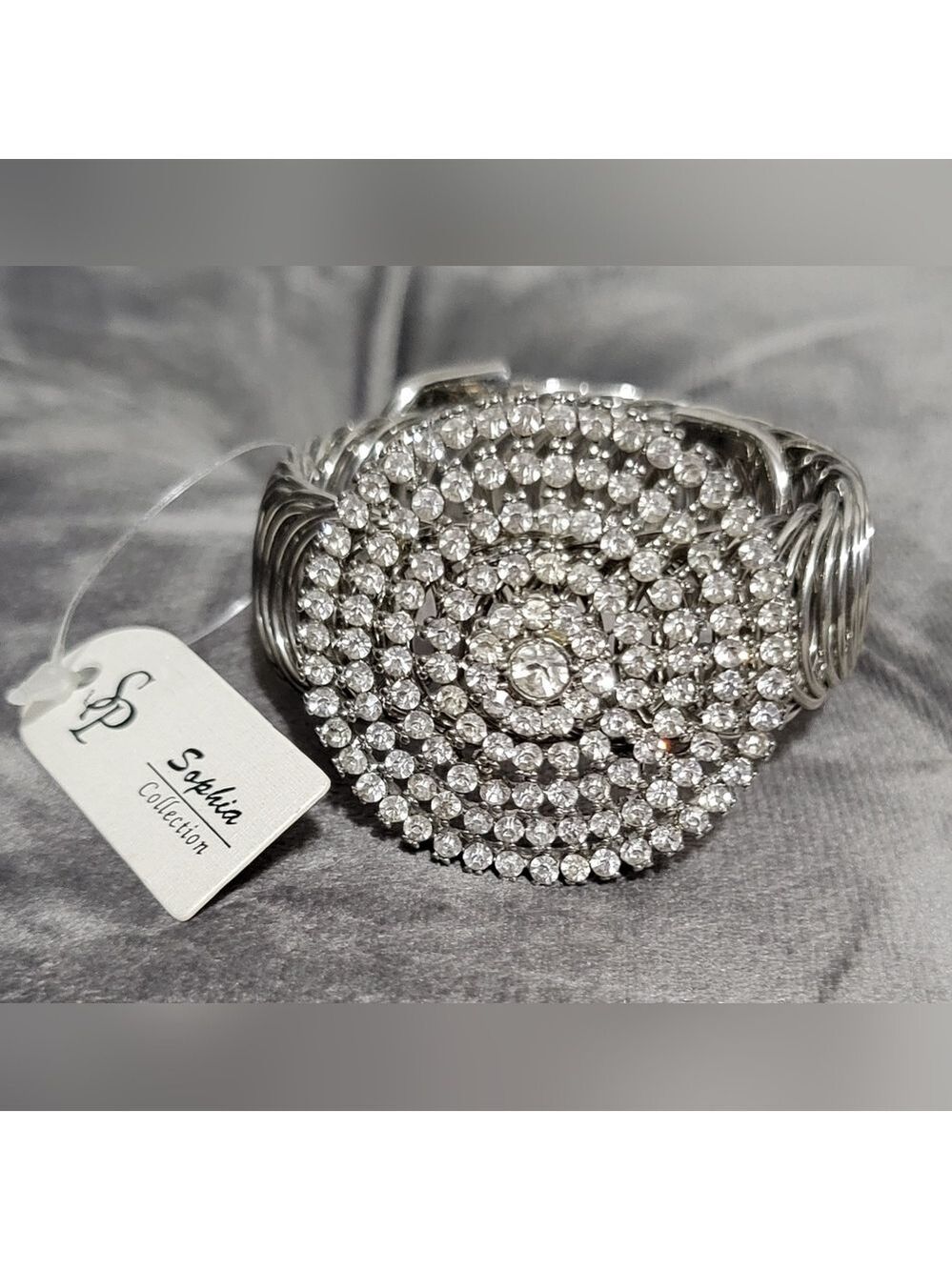 Silver Rhinestone Bracelet - Picture 5 of 5